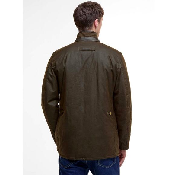 Barbour Men's Olive Prestbury Waxed Jacket Size L - Picture 2 of 11